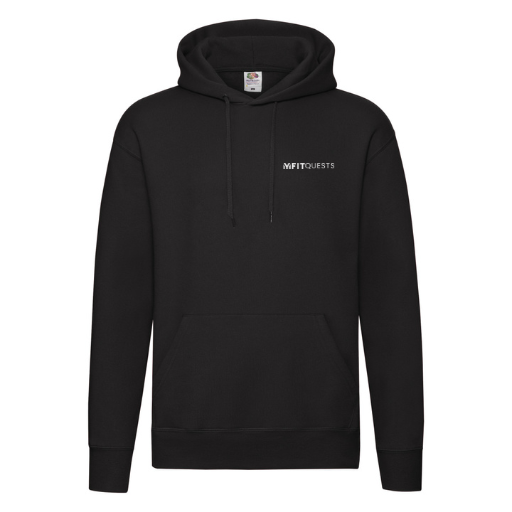 MyFIT Quests Black Hoodie Long Logo