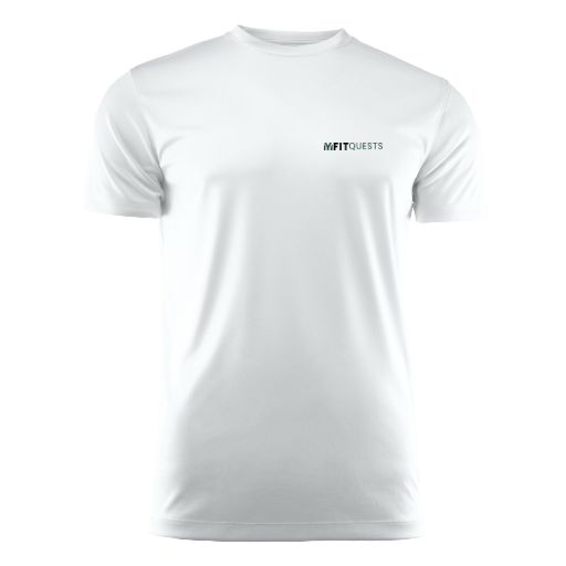 MyFIT Quests White Tee Long Logo