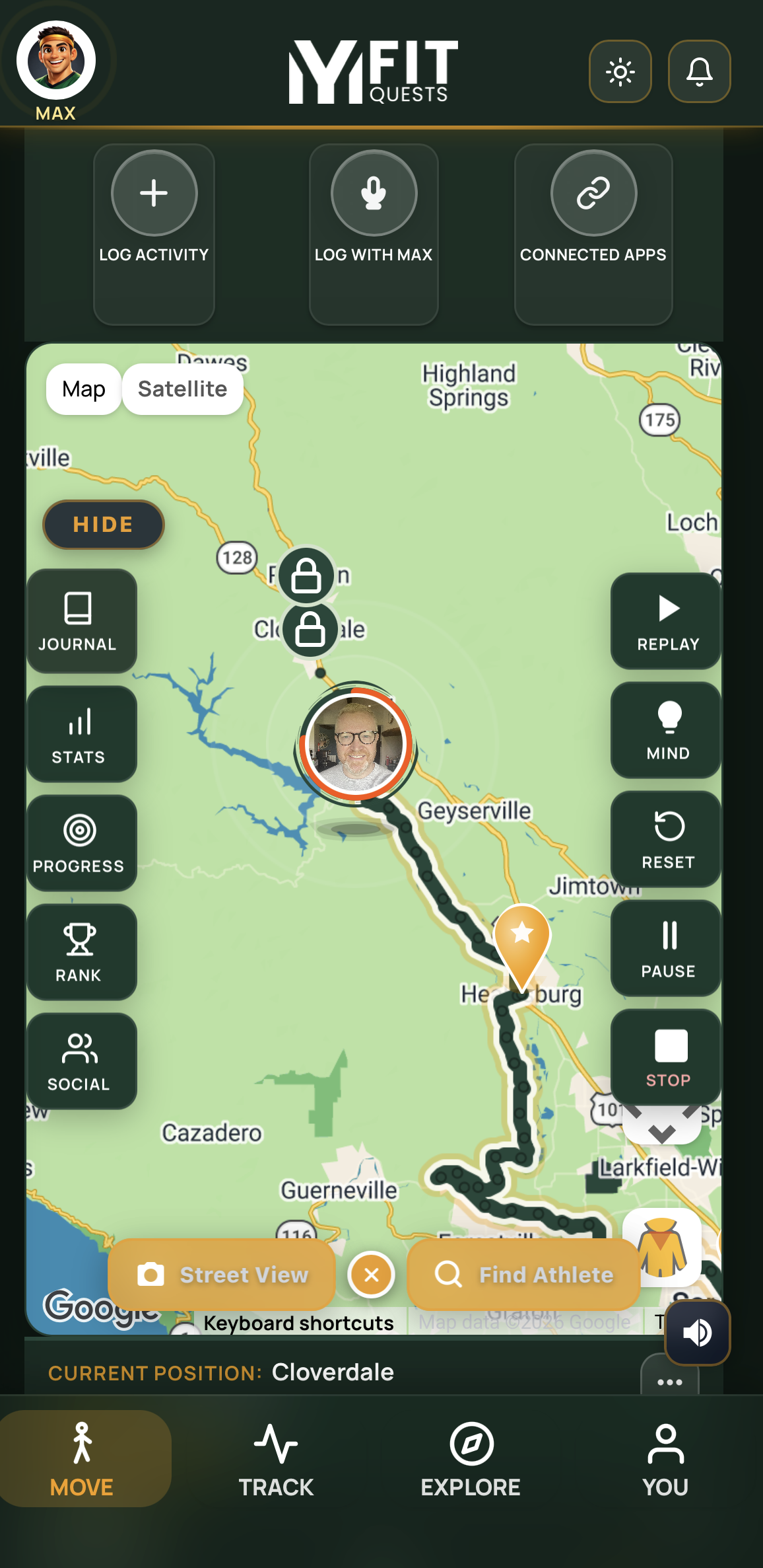 The MFQ Club The live map with your avatar